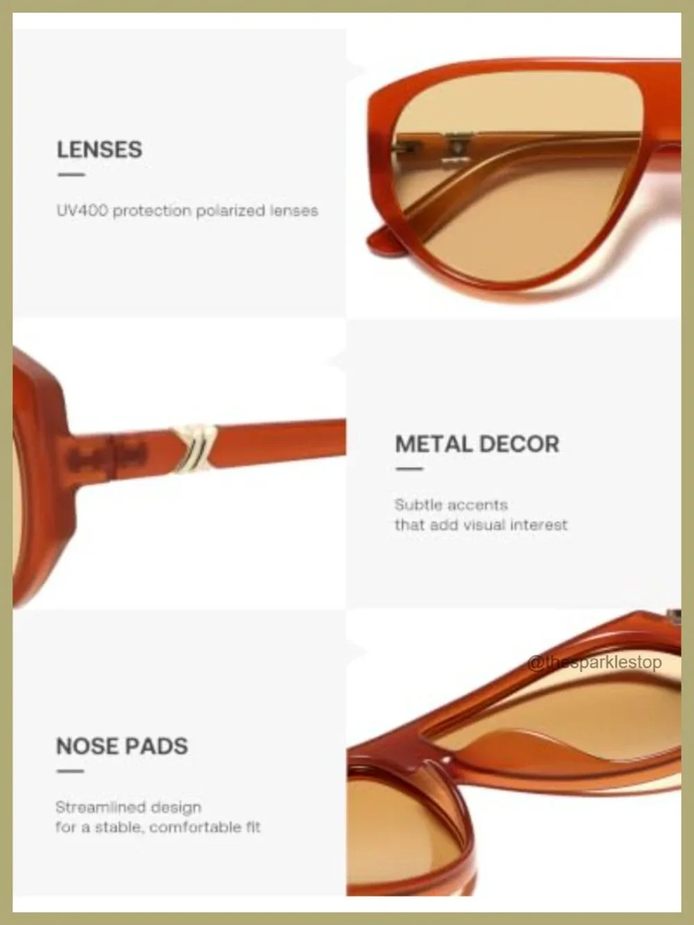 SOJOS SJ2740 Oversized Square Aviator Polarized Sunglasses Women Men UV400